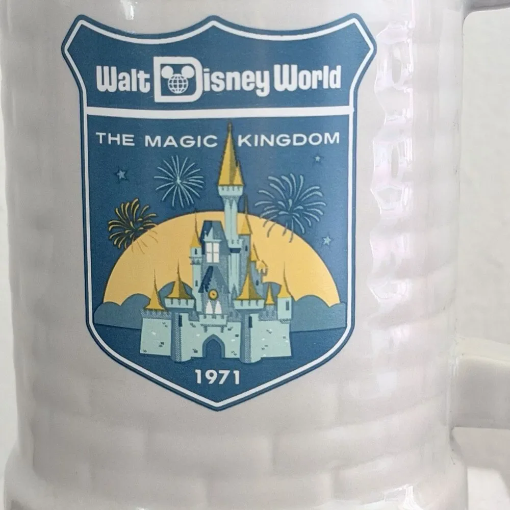 Walt Disney Parks Magic Kingdom 1971 Castle Tower Mickey Mouse Coffee Mug NWOT